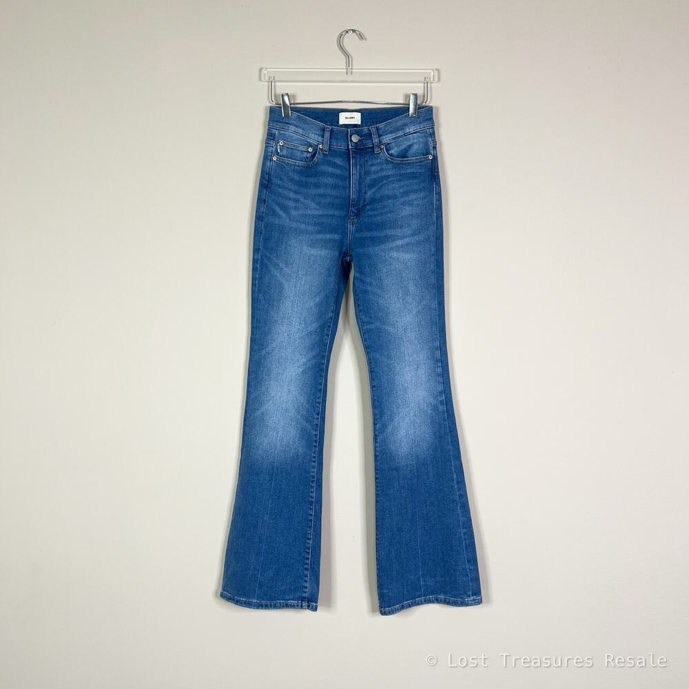 DL1961 | Bridget Boot 33" Medium Wash High Waist Designer Blue Jeans 27 - Picture 2 of 9